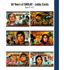 50 years of SHOLAY - Laminated Lobby Cards